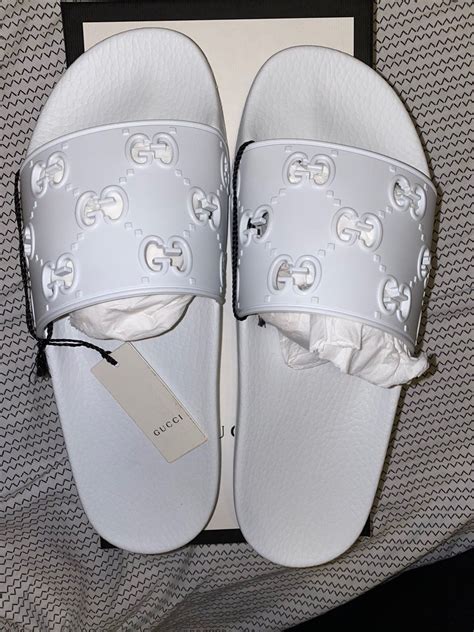 white gucci slides cheap|gucci slides outlet.